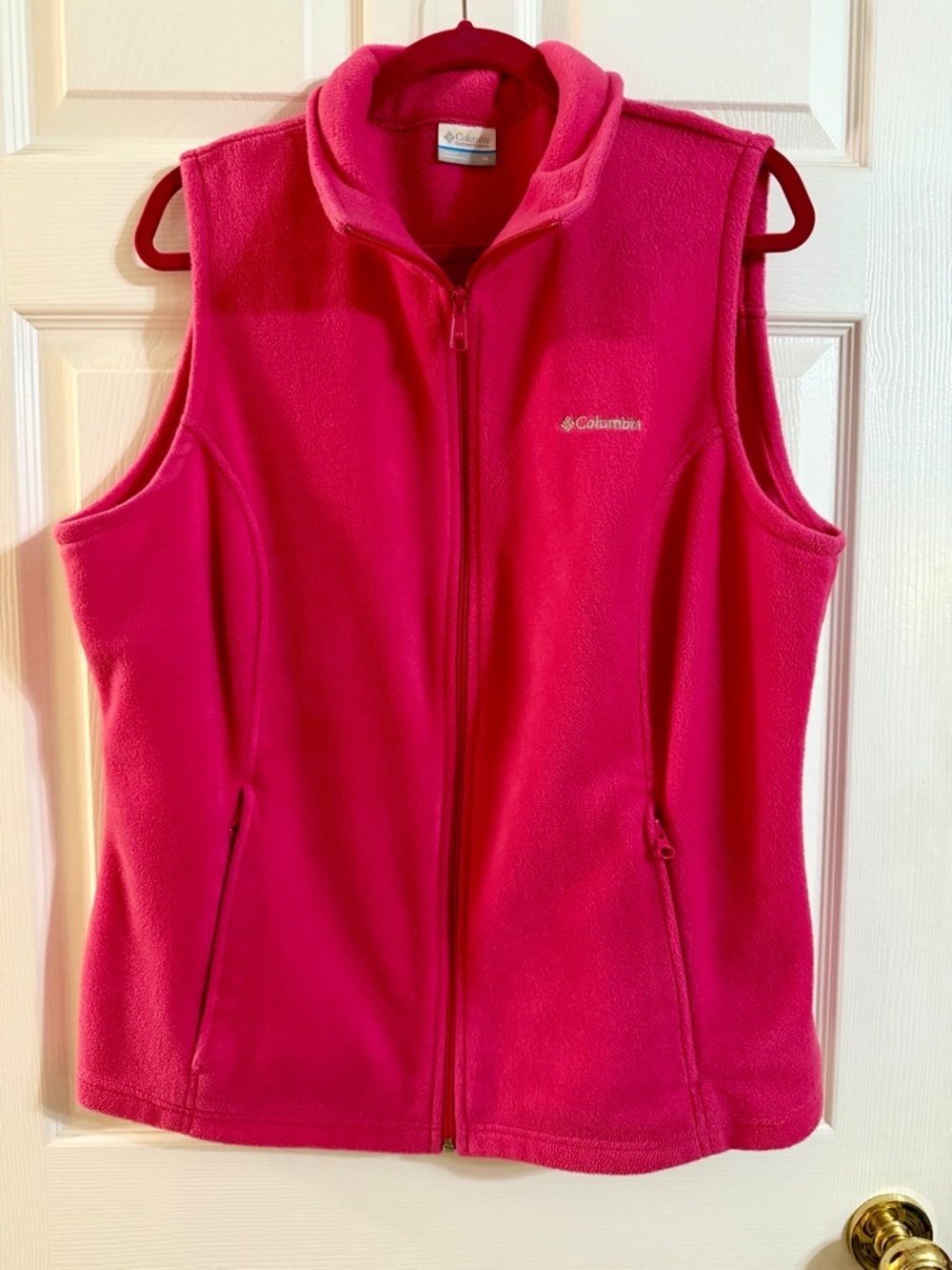 Columbia Vibrant Pink Fleece Outerwear/Layering Vest